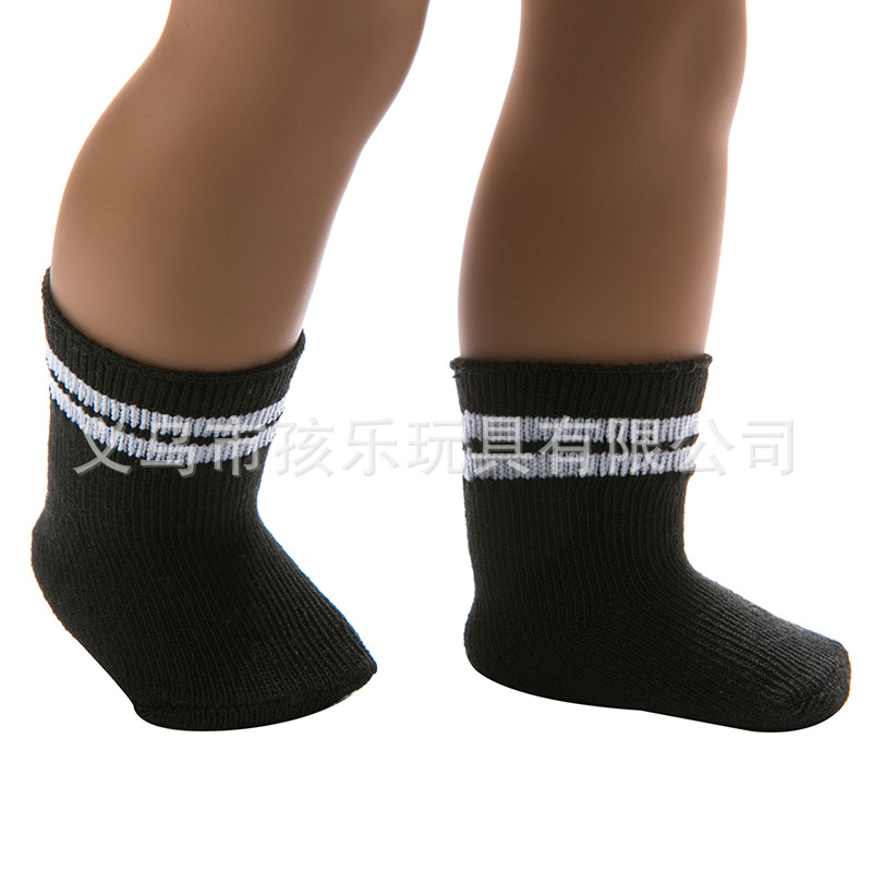 Suministro directo de fábrica xiafu muñeca calcetines 18 pulgadas americano chica deportes calcetines vestir-up muñeca accesorios juguetes para niños