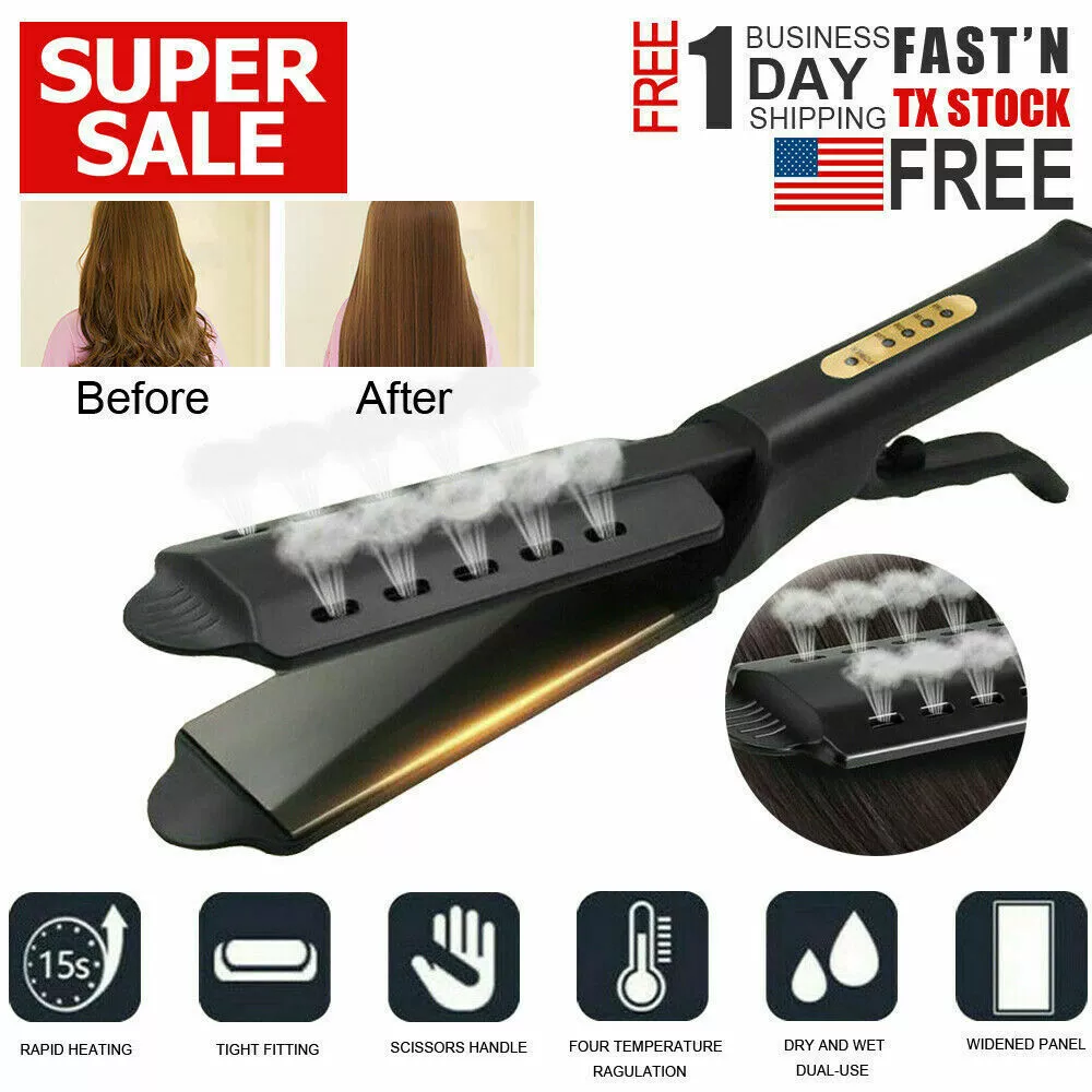 Четырехскоростной регулируемый температурный керамический выпрямитель для волос с отрицательными ионами, электрический выпрямитель для волос, выпрямитель для волос