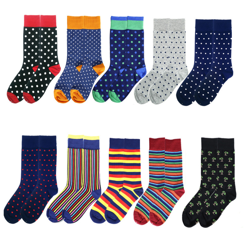 Cross-Border Export European and American Size High-Quality Simple Elegant Fashion Versatile Combed Cotton Unisex Trendy Business Mid-Calf Socks
