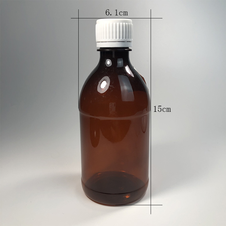 大量供应300ml糖浆瓶子  pet透明液体塑料瓶  小口糖浆瓶