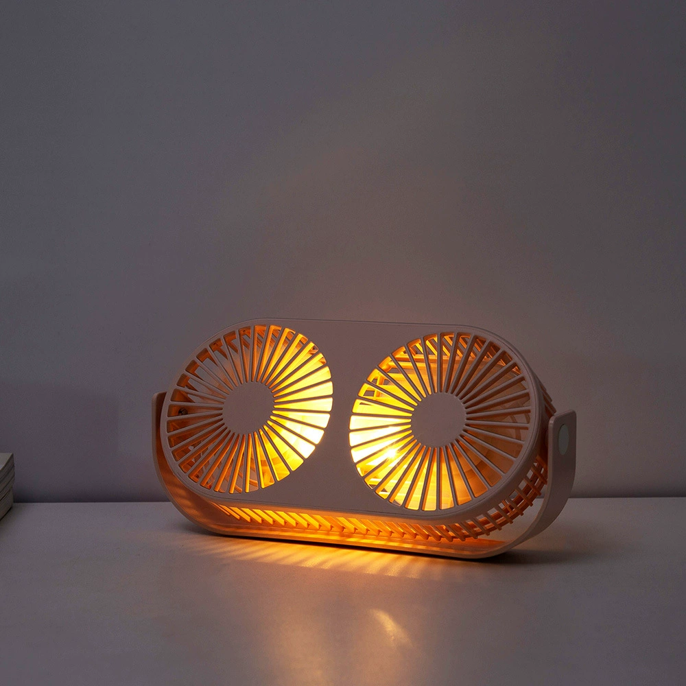 Новый Настольный вентилятор Adzuki Bean с двойной головкой креативный многофункциональный вентилятор для ароматерапии офисный мини-USB Зарядка небольшой вентилятор