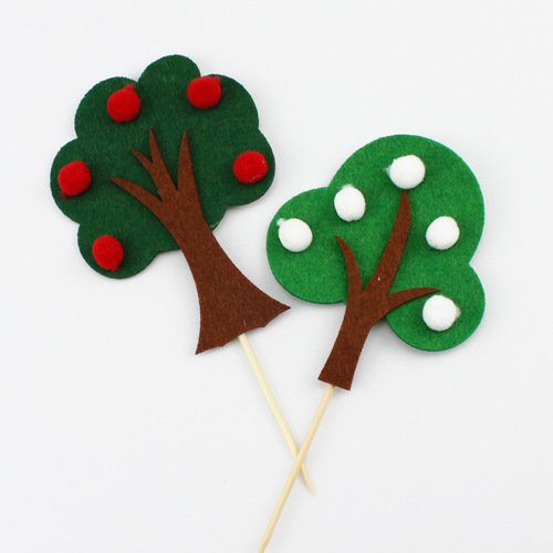 Coconut tree apple tree small tree forest Christmas tree pine tree cactus birthday cake dessert decoration plug-in