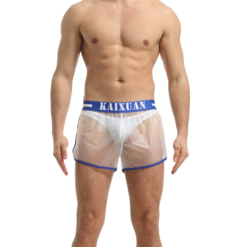 New boxers in stock PVC sexy a underwear perspective seamless sexy underwear waterproof swimming trunks manufacturers wholesale men