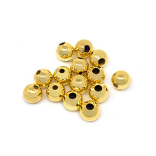 有孔光面铁珠 手工diy饰品配件定位珠圆珠 隔珠手链穿珠配件材料