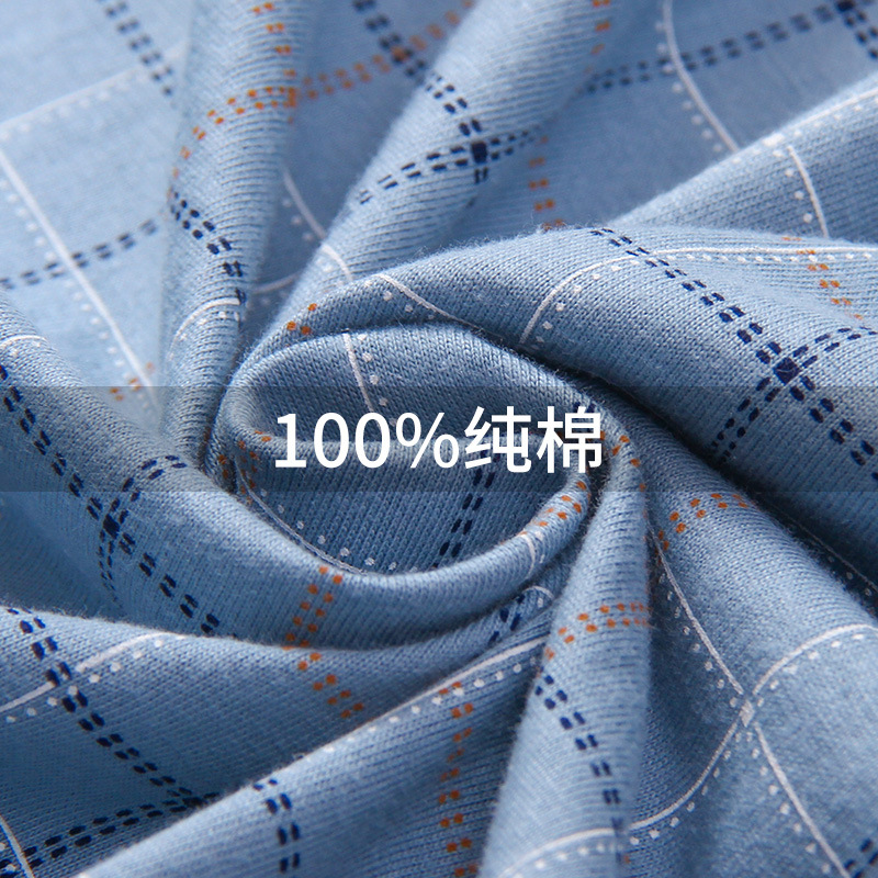 Pijama de hombre primavera y otoño 100% algodón pantalones de manga larga hombre padre traje de casa otoño y invierno tamaño grande