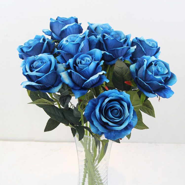 Simulación solo lovesickness Rosa alta simulación flor falsa Flor de seda flor artificial flocado flor simulación planta