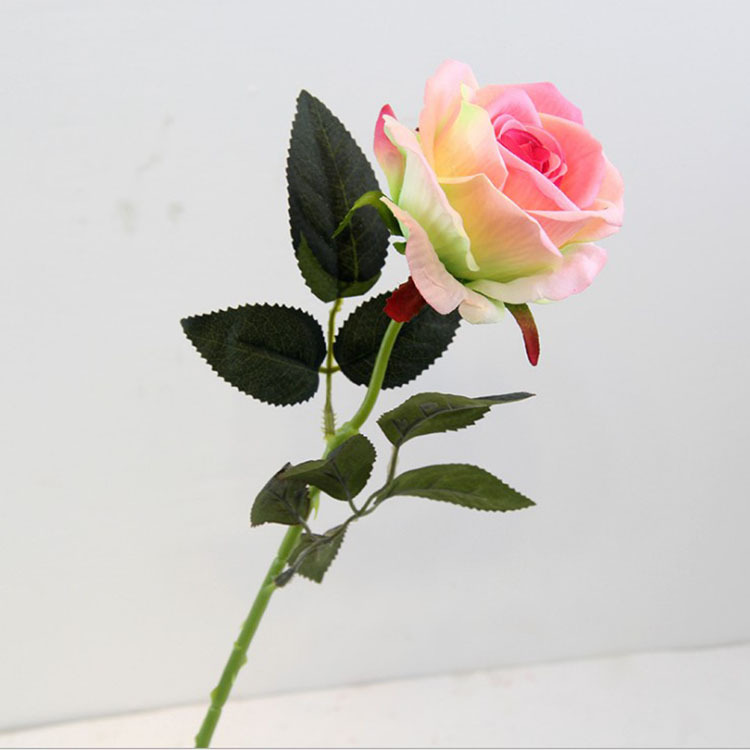 Simulación solo lovesickness Rosa alta simulación flor falsa Flor de seda flor artificial flocado flor simulación planta