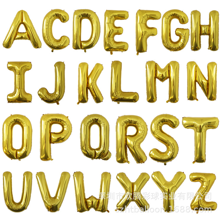 Golden balloon writing