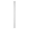 Chopsticks stainless steel, tableware, square non-slip set with laser home use, anti-scald