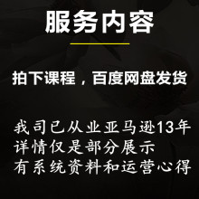 亚马逊实战教程初级中级高级教学视频