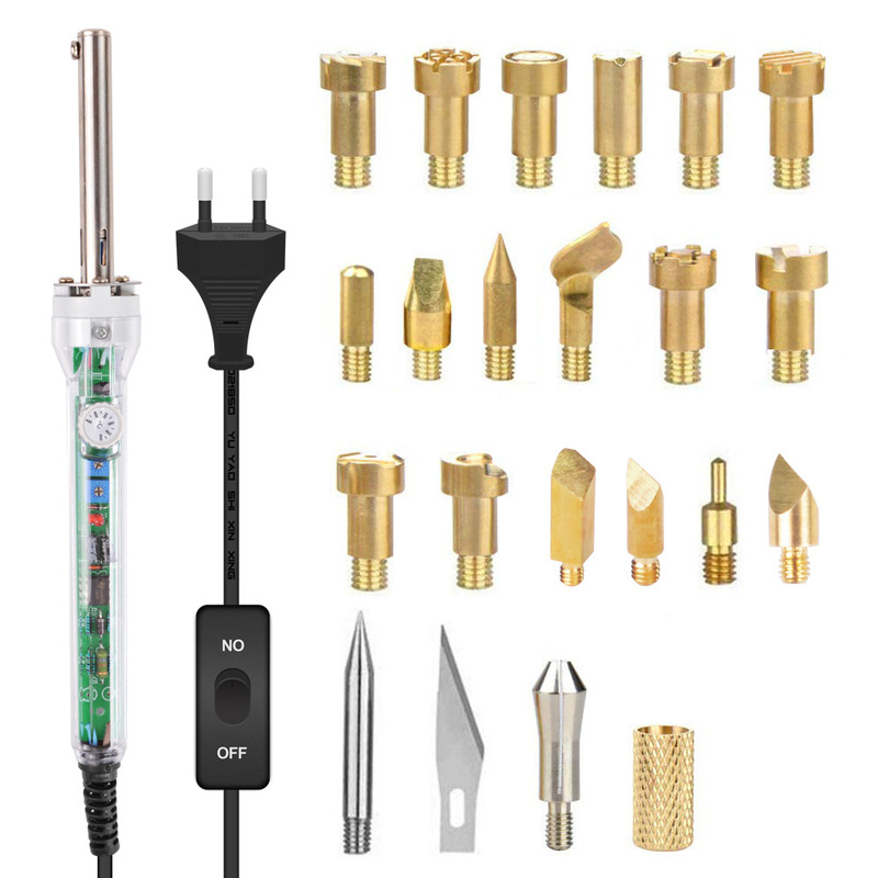 23 pieces of 60W 905c adjustable temperature external heat welding pyrography tool set 22 pieces of pyrography soldering iron head 23 pieces of 60W 905c adjustable temperature external heat welding pyrography tool set 22 pieces of pyrography soldering iron head