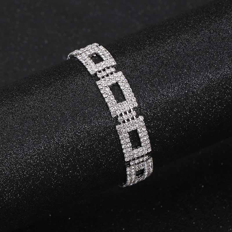Fashionable universal shiny square elegant bracelet