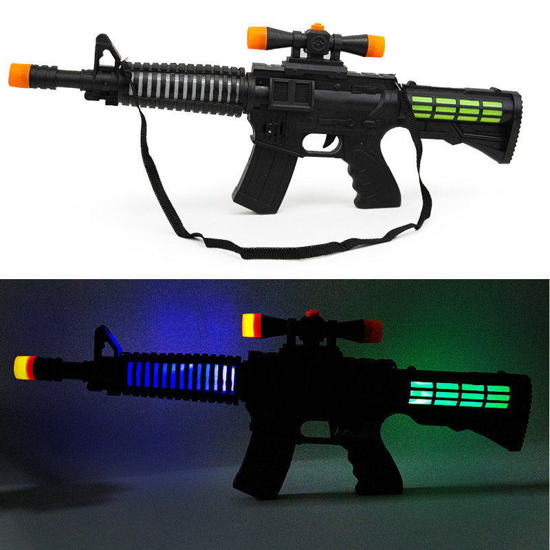 Large Electric Children's submachine gun toy music sound toy gun luminous model toy stall hot wholesale