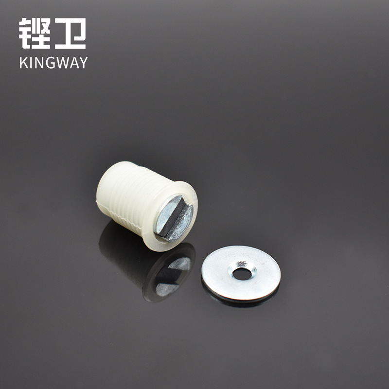 厂家现货供应嵌入式圆形橱柜门吸 塑料门碰 五金配件 KW-273D磁碰|ms