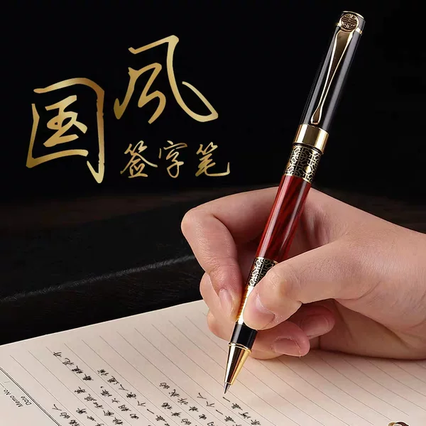 Manufacturer in stock Metal Ballpoint Pen neutral water-based signature pen business advertising gift pen laser logo