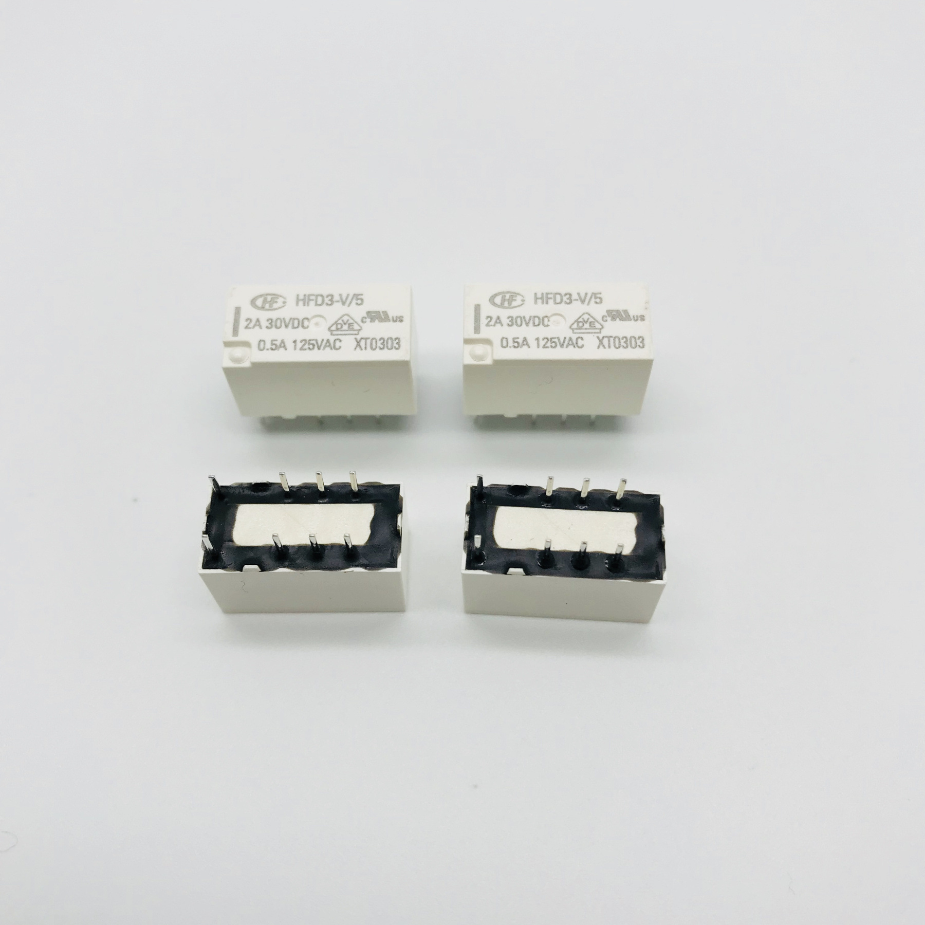 HFD3-V/5两组转换8脚单稳态0.5A超小型信号继电器