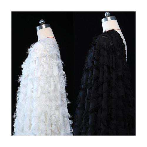 Jacquard and Cut-Out Fabric for Spring and Summer, Breathable Peacock Eye chiffon Dress Fabric for Girls