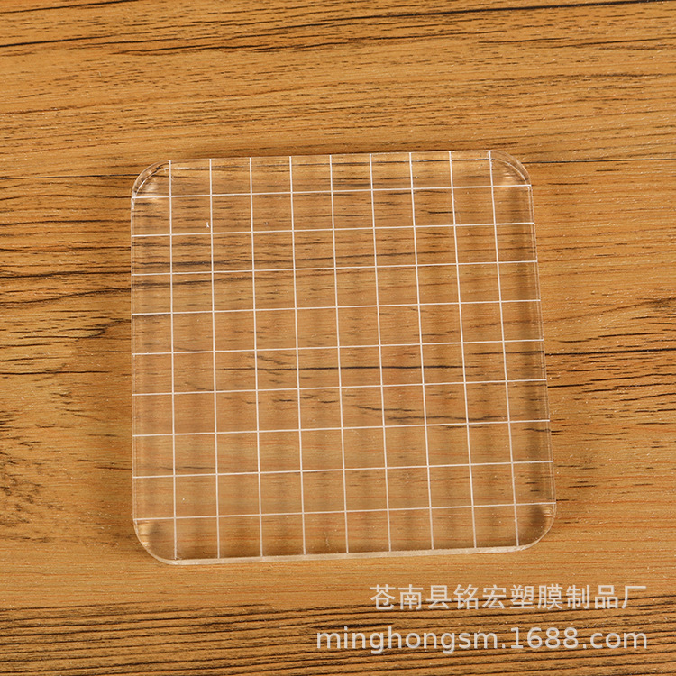 Mango de sello transparente mango de acrílico de cristal de calidad de vidrio orgánico multi-especificación placa de sello transparente