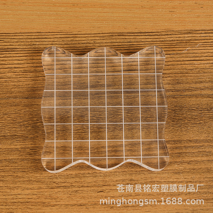 Mango de sello transparente mango de acrílico de cristal de calidad de vidrio orgánico multi-especificación placa de sello transparente