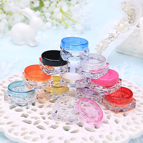 3g/5g square base cream box, cream jar, cosmetic packaging, partition box, trial size small sample jar