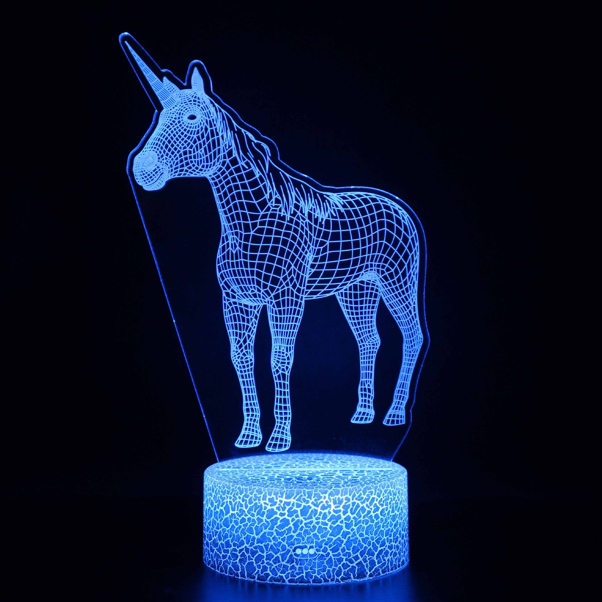 Transfronterizo Amazon Venta caliente serie unicornio 3D noche luz táctil control remoto colorido lámpara de mesa regalo creativo Luz