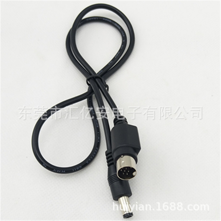 DC5.5公转接DIN线材DC5.5数据线DIN键盘鼠标有线工控电缆电源线