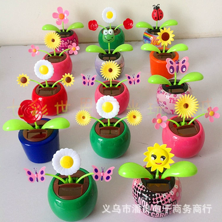 Трансграничная оптовая продажа Творческие интеллектуальные индукционные качели Подсолнечник качая головой Яблоко цветок украшение автомобиля