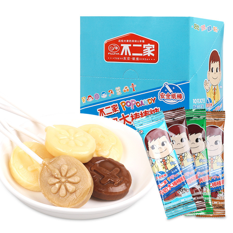 不二家牛奶大棒棒糖10g 喜糖果味休闲小零食品周岁多口味结婚诞生