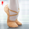 Red dance shoes children's soft bottom adult men's and women's dance shoes Cat claw canvas practice ballet shoes 1002F