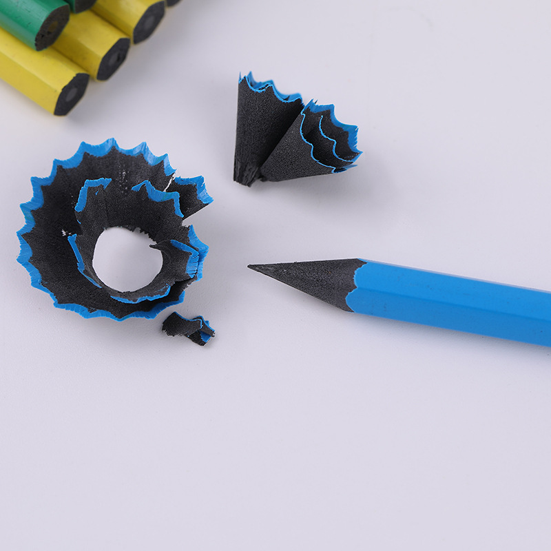 Pintura de color barra redonda ángulo barra lápiz estudiante papelería suministros lápiz HB venta directa de fábrica lápiz con cabeza de goma