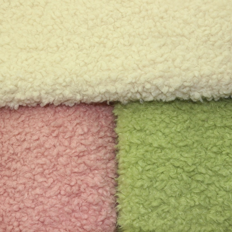 夹克面料全涤经编仿腈纶开司米摇粒羊羔山羊绒布家居服植绒布