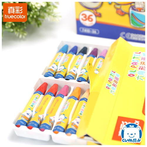 True color 24-color oil pastels for children and young children painting color pens students art painting crayons easy to color oil pastels