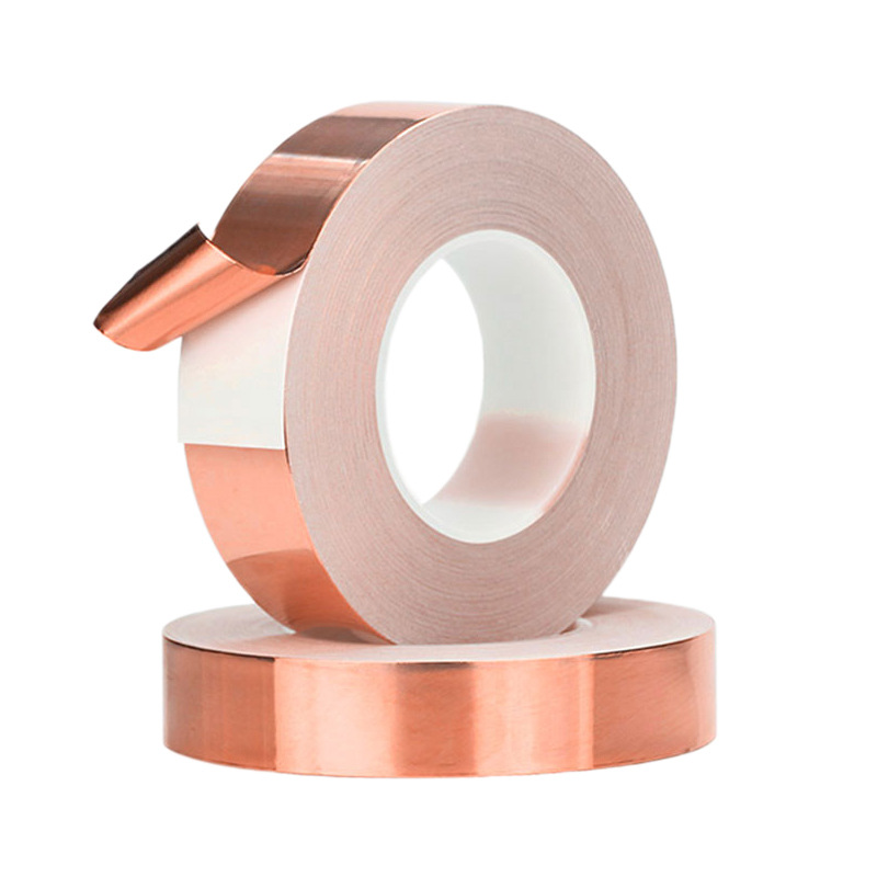 Al por mayor guía única/doble guía cinta de lámina de cobre libre de polvo cinta de litera de cobre anti-Caracol/blindaje de cinta de lámina de cobre en stock