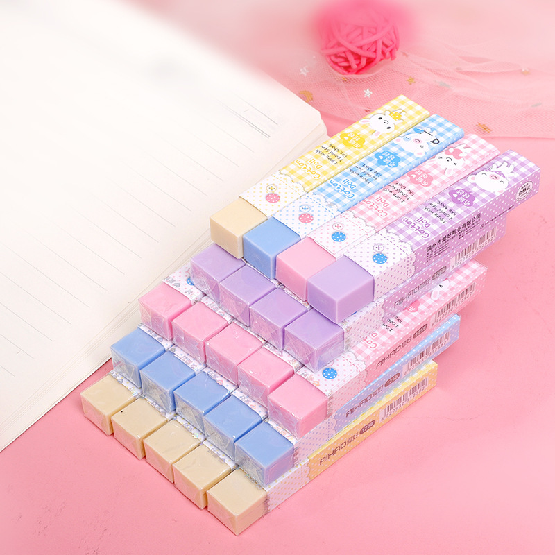 Hobby Color Eraser Long Wipe Clean Eraser Student School Supplies Ah Korean Candy Color Eraser
