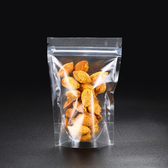 Aochen brand thickened transparent self-standing bag plastic packaging bag self-sealing bag grain sealing bag powder plastic bag