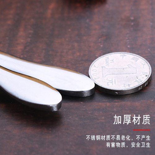 Stainless steel Zibo barbecue seasoning spoon, seasoning mixing spoon, milk tea sand, ice spoon, deep jar honey gourd spoon
