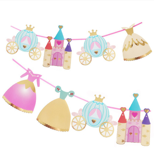 Nordic ins style princess castle latte art baby birthday party princess 100th birthday banquet decoration latte art
