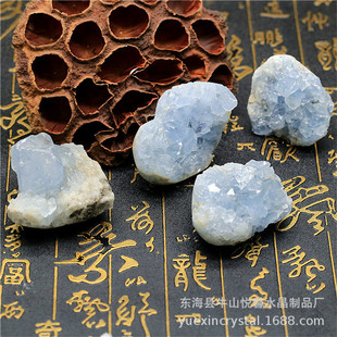 Celestite Blue Crystal Cave Ore Original Mineral Crystal Geometry Crystal Decoration Crafts Ornaments Wholesale