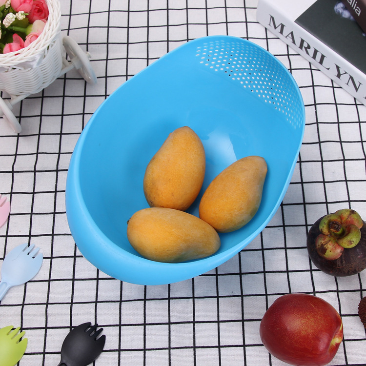 Cesta de lavado de arroz multifuncional personalizada engrosada cuenca de lavado de vegetales cesta de frutas cesta de lavado de vegetales cesta de drenaje de plástico cocina doméstica