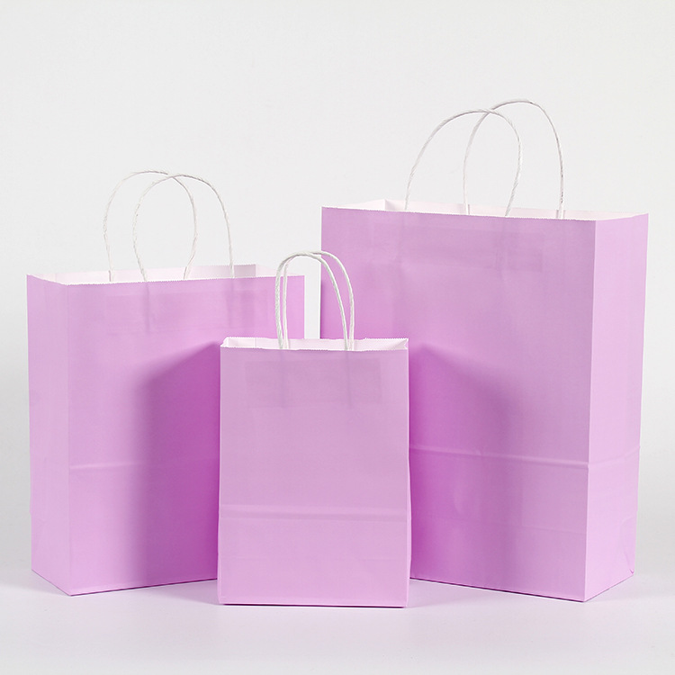 Publicidad bolsa de papel Kraft en stock bolso para llevar leche té bolso de compras logotipo impreso Universal color caramelo