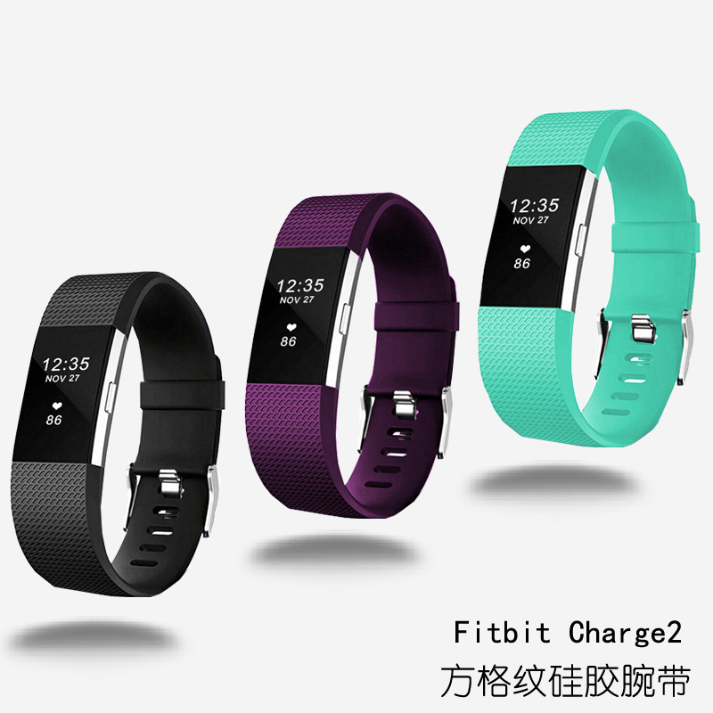 For Fitbit charge2 replacement silicone watchband checkered Charge2 smart bracelet TPE wristband