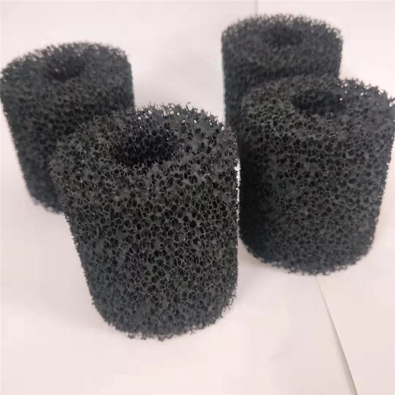 厂家批发大小网孔活性炭过滤棉圆柱体宠物饮水机净化水质过滤海绵