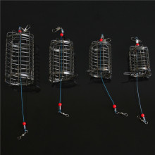 圆柱形不锈钢打窝笼 抛饵器 打窝器 诱饵笼 鱼饵笼子 饵料笼渔具