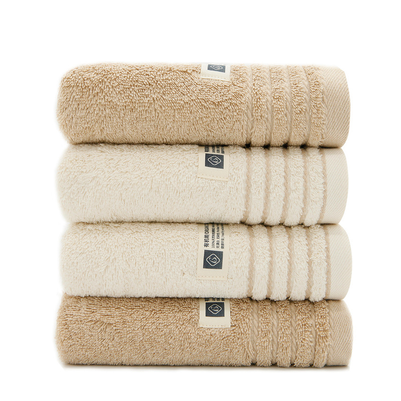 Organic Colored Cotton Towel Processing Custom Logo Gift Towel Embroidered Towel