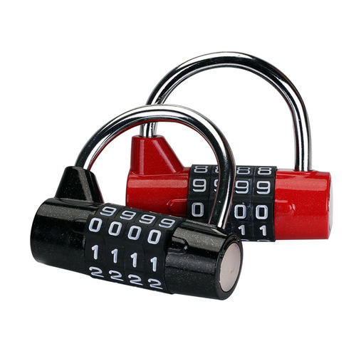 4-position U-shaped lock metal gym dormitory locker door lock drawer tool box door anti-theft password lock padlock