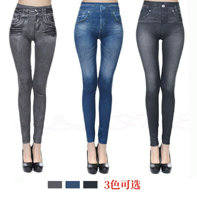 Velvet denim leggings, overall, Aliexpress, European style, tight, wholesale