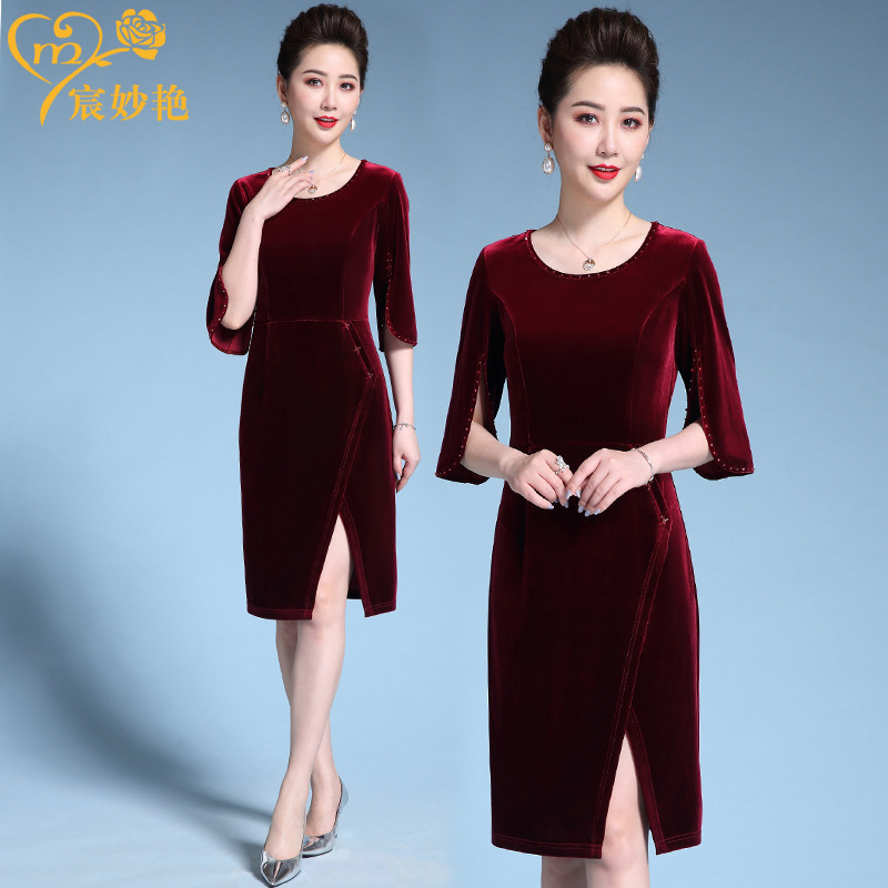 Chen Miao Yan spring new 2023 women's dress young fashion temperament wedding mother dress