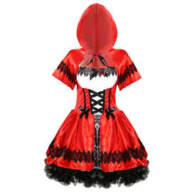 S-XXL外贸欧美性感女王万圣节服装 小红帽公主服 万圣服游戏制服