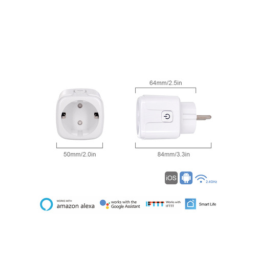 European standard Alexa smart socket wifi mobile phone timer switch 20A socket remote control smart home manufacturer
