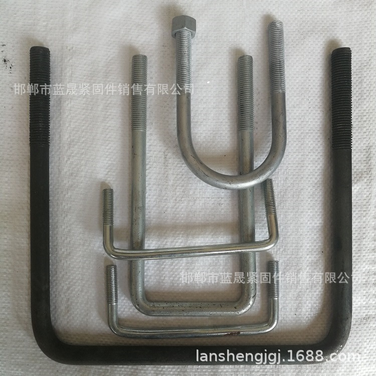 邯郸批发U型螺栓高强度8.8级碳钢45#镀锌u形螺栓骑马螺栓方u型卡